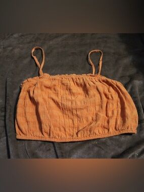 Aerie Orange Cropped Tank Top